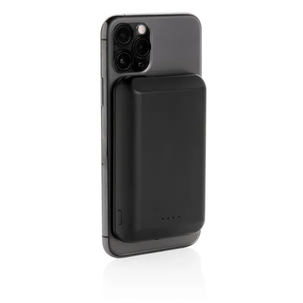  Prijenosna baterija s magnetom - 5 W, 5 000 mAh - XD Collection Crna