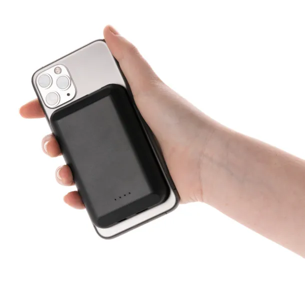  Prijenosna baterija s magnetom - 5 W, 5 000 mAh - XD Collection Crna