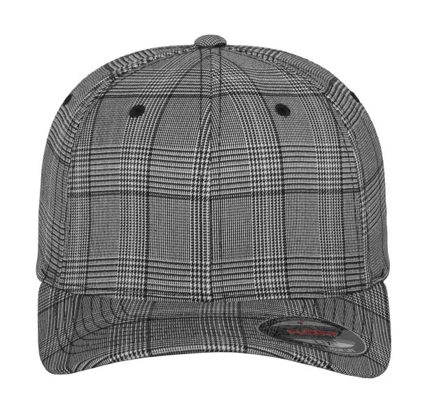  Glen Check Cap - Flexfit Black Bijela