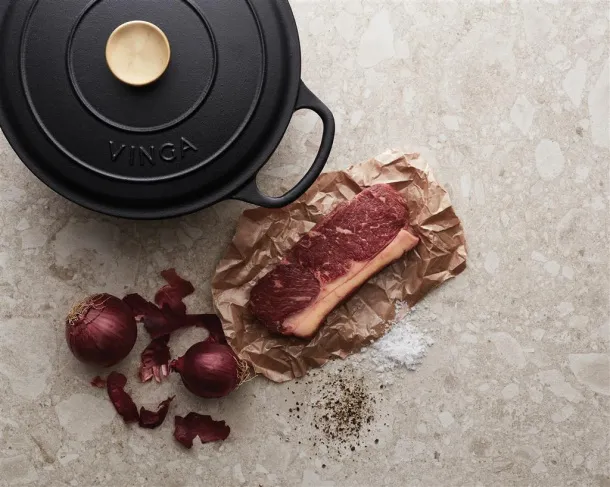 VINGA Monte enameled cast iron pot 5.5L - Vinga Black