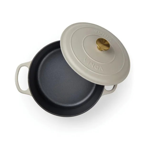  VINGA Monte enameled cast iron pot 5.5L - Vinga Warm Grey 3 