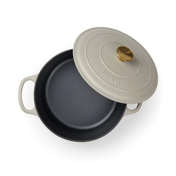  VINGA Monte enameled cast iron pot 5.5L - Vinga Warm Grey 3 