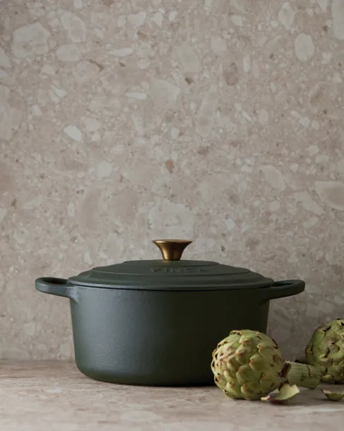  VINGA Monte enameled cast iron pot 5.5L - Vinga Green 
