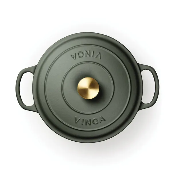  VINGA Monte enameled cast iron pot 5.5L - Vinga Green 