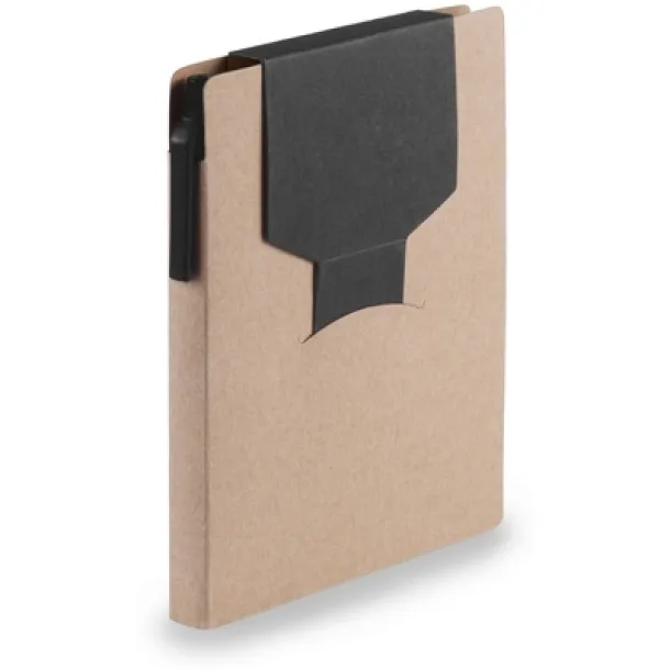  Memo holder, notebook A6, sticky notes, ball pen black