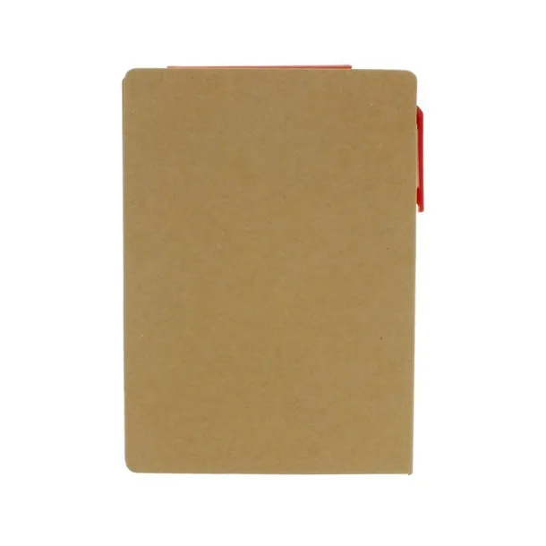  Memo holder, notebook A6, sticky notes, ball pen red