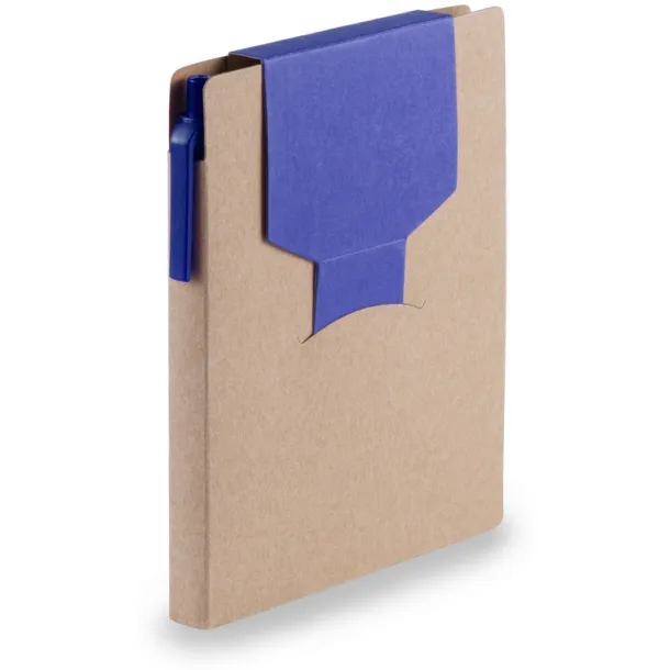  Memo holder, notebook A6, sticky notes, ball pen navy blue