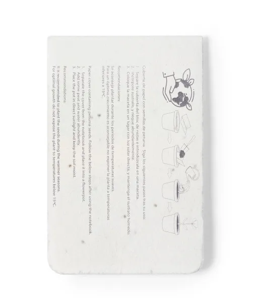 Sementi seed paper sticky notepad Natural