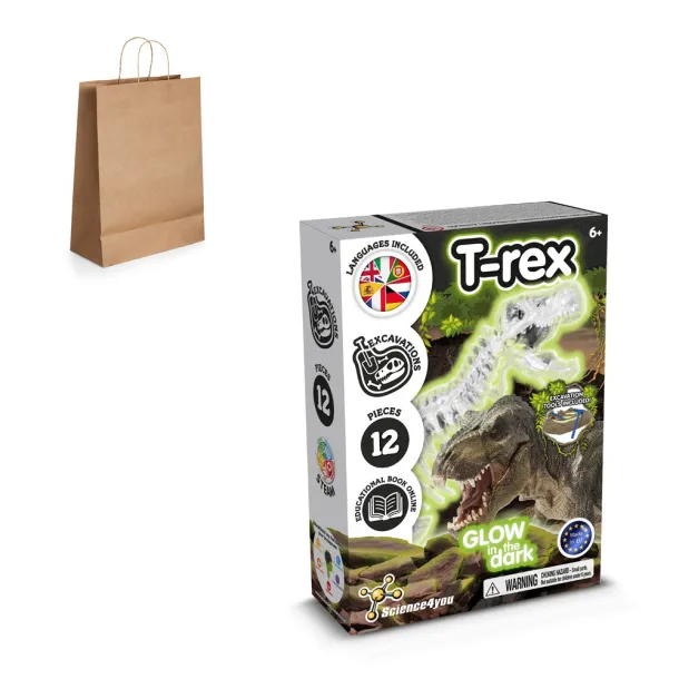 Fossil Excavation Kit III Educational game supplied with a kraft paper gift bag (115 g/m²)