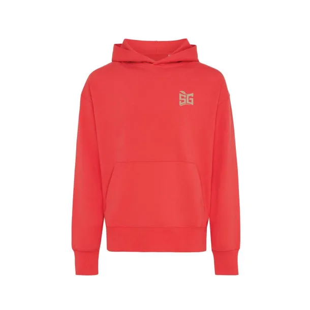  Iqoniq Yoho unisex hoodie od recikliranog pamuka, 340 g/m² - iqoniq luscious red