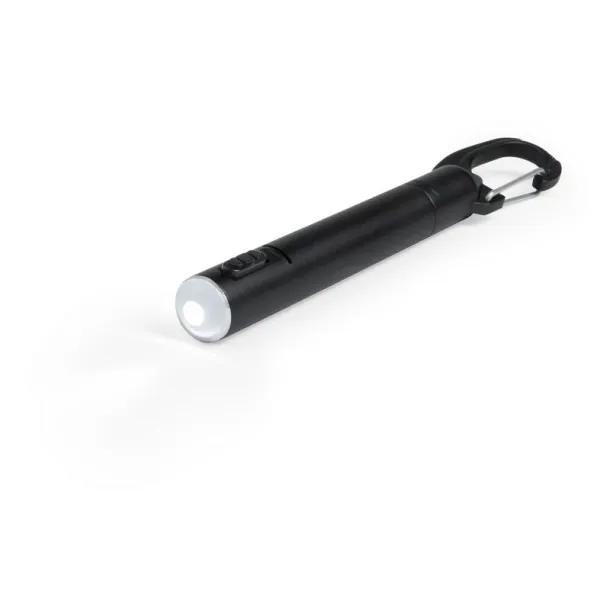  Torch 1 LED, ball pen and carabiner clip black