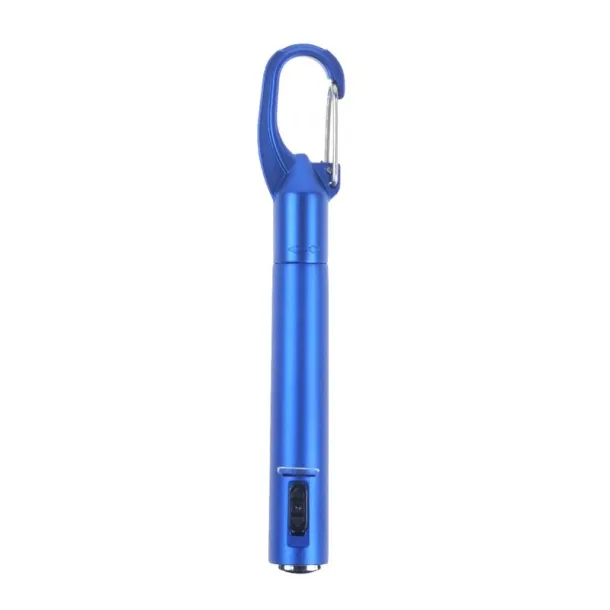  Torch 1 LED, ball pen and carabiner clip blue