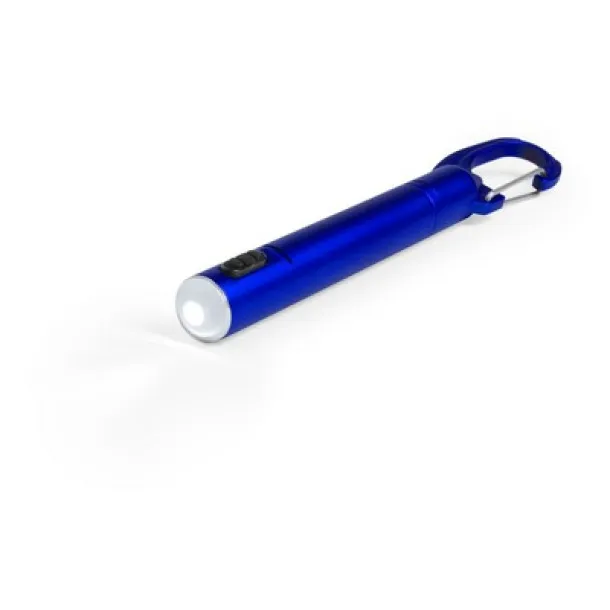  Torch 1 LED, ball pen and carabiner clip blue