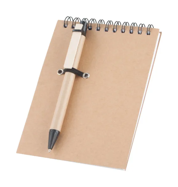 Negundo notebook with pen Natural Black