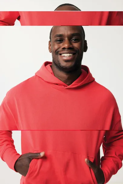  Iqoniq Yoho unisex hoodie od recikliranog pamuka, 340 g/m² - iqoniq luscious red