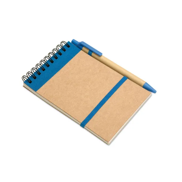 SONORA Recycled paper notebook + pen Blue