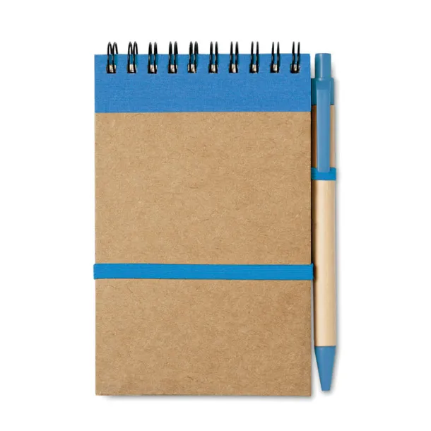 SONORA Recycled paper notebook + pen Blue