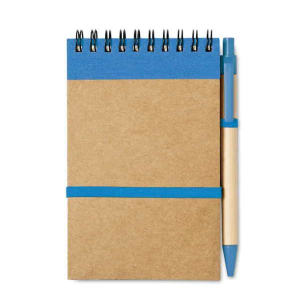 SONORA Recycled paper notebook + pen Blue