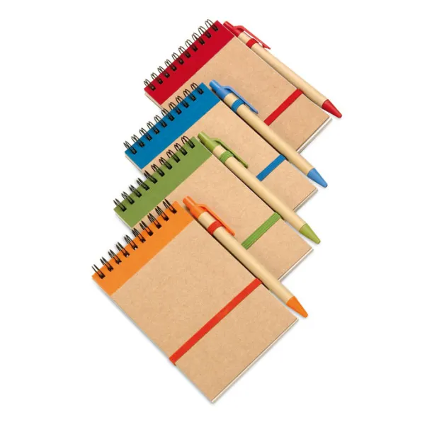 SONORA Recycled paper notebook + pen Orange