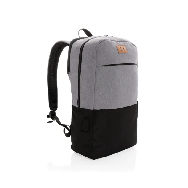  Modern 15.6" USB & RFID laptop backpack PVC free - XD Collection Black 