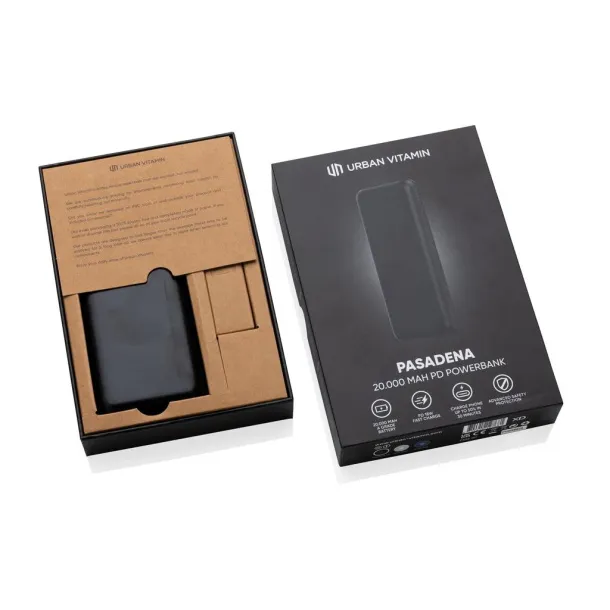 Urban Vitamin Pasadena Urban Vitamin Pasadena 20.000 mAh 18W PD powerbank - Urban Vitamin Black 