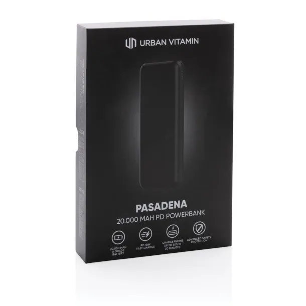 Urban Vitamin Pasadena prijenosna baterija, 20 000 mAh - Urban Vitamin Crna