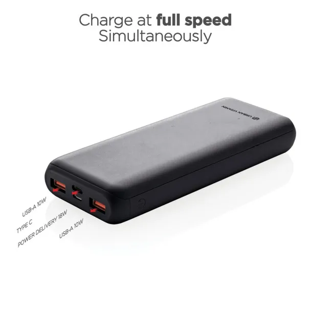 Urban Vitamin Pasadena prijenosna baterija, 20 000 mAh - Urban Vitamin Crna