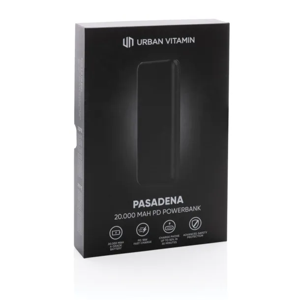 Urban Vitamin Pasadena prijenosna baterija, 20 000 mAh - Urban Vitamin Crna