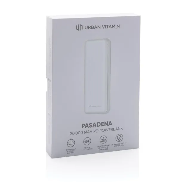 Urban Vitamin Pasadena prijenosna baterija, 20 000 mAh - Urban Vitamin Bijela