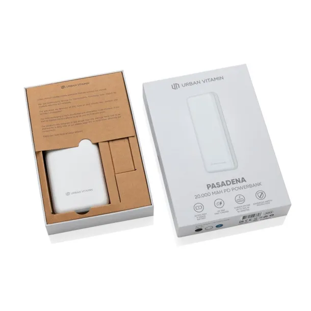 Urban Vitamin Pasadena prijenosna baterija, 20 000 mAh - Urban Vitamin Bijela