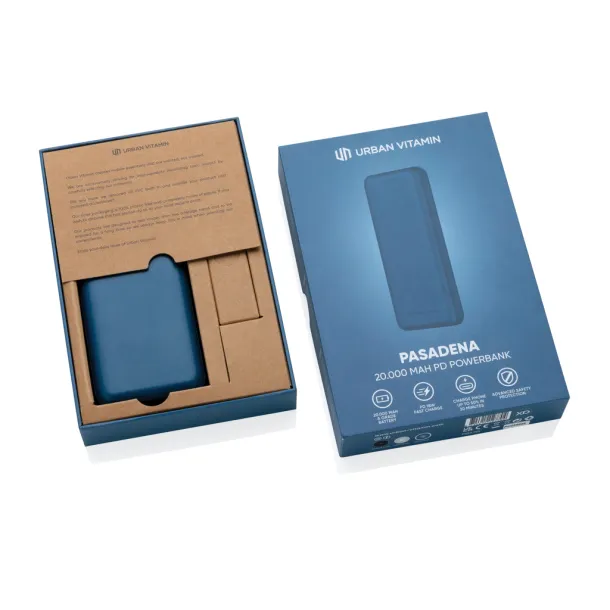 Urban Vitamin Pasadena Urban Vitamin Pasadena 20.000 mAh 18W PD powerbank - Urban Vitamin Blue 