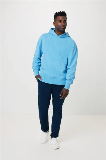  Iqoniq Yoho recycled cotton relaxed hoodie - iqoniq tranquil blue