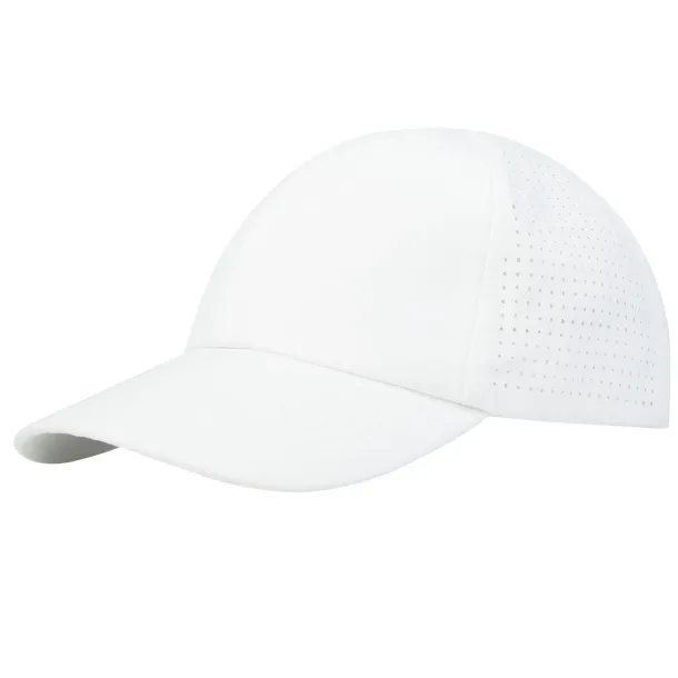 Mica 6 panel GRS recycled cool fit cap - Elevate NXT White