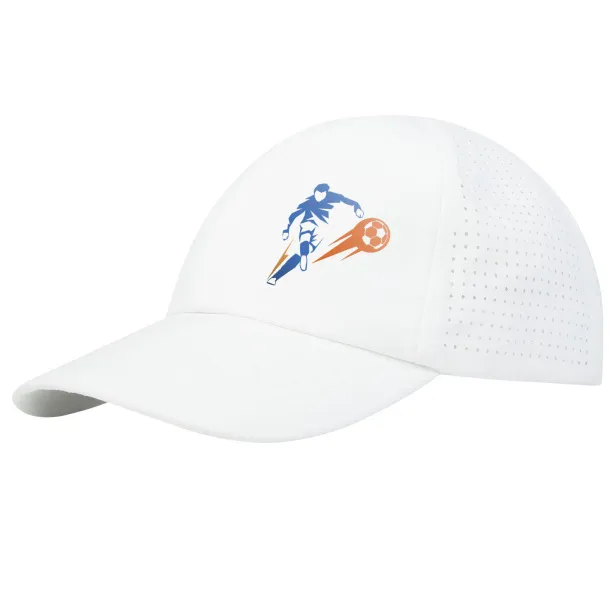 Mica 6 panel GRS recycled cool fit cap - Elevate NXT White