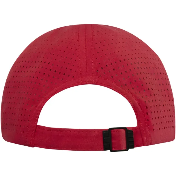 Mica 6 panel GRS recycled cool fit cap - Elevate NXT Red