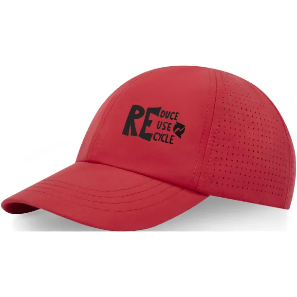 Mica 6 panel GRS recycled cool fit cap - Elevate NXT Red