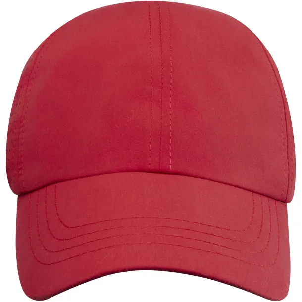 Mica 6 panel GRS recycled cool fit cap - Elevate NXT Red