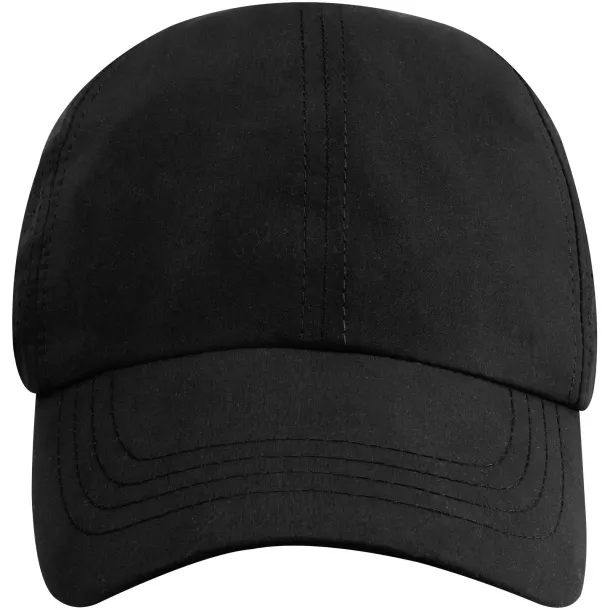 Mica 6 panel GRS recycled cool fit cap - Elevate NXT Solid black