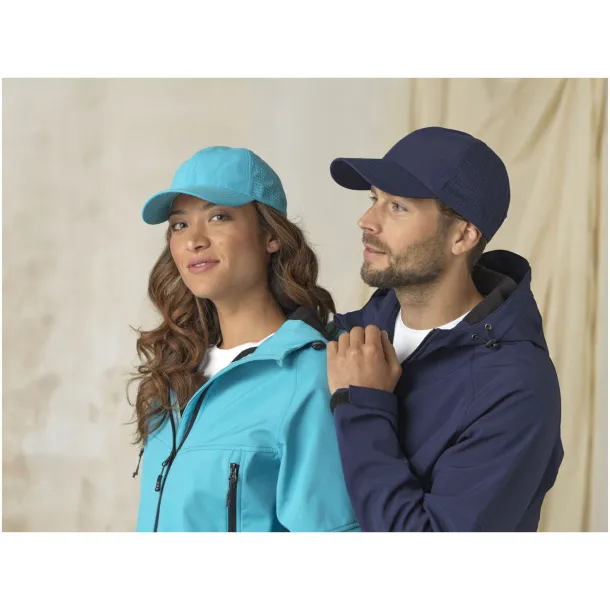 Mica 6 panel GRS recycled cool fit cap - Elevate NXT NXT blue