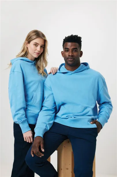  Iqoniq Yoho unisex hoodie od recikliranog pamuka, 340 g/m² - iqoniq tranquil blue