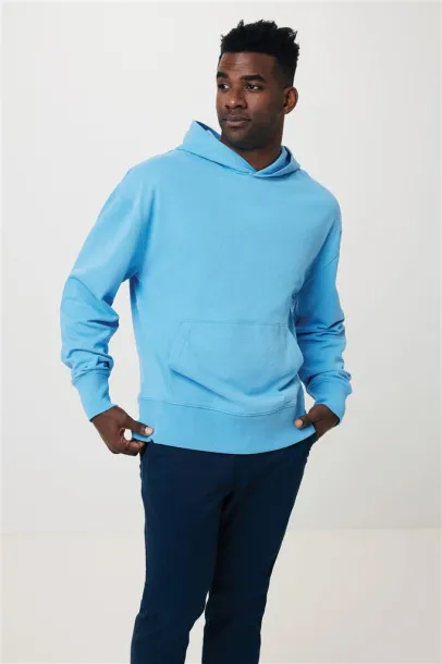  Iqoniq Yoho recycled cotton relaxed hoodie - iqoniq tranquil blue