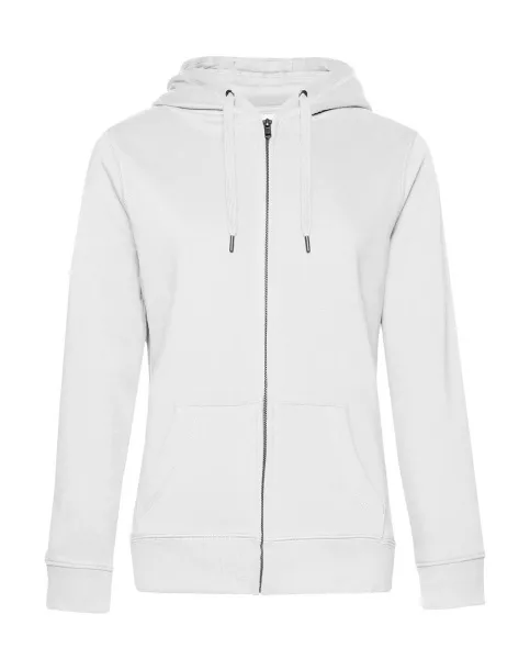 QUEEN Ženski hoodie s patentnim zatvaračem - B&C Bijela