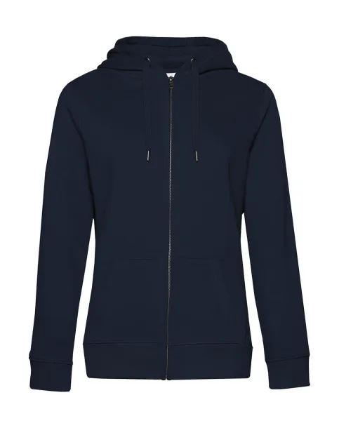 QUEEN Ženski hoodie s patentnim zatvaračem, 280 g/m² - B&C Mornarsko plava