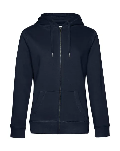 QUEEN Ženski hoodie s patentnim zatvaračem, 280 g/m² - B&C Mornarsko plava