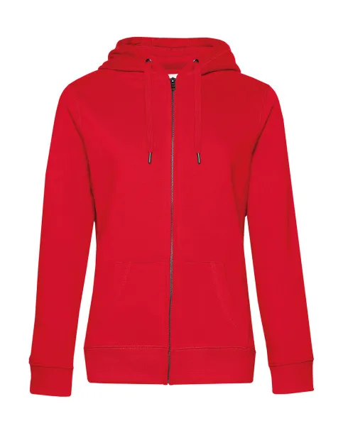 QUEEN Ženski hoodie s patentnim zatvaračem, 280 g/m² - B&C Crvena
