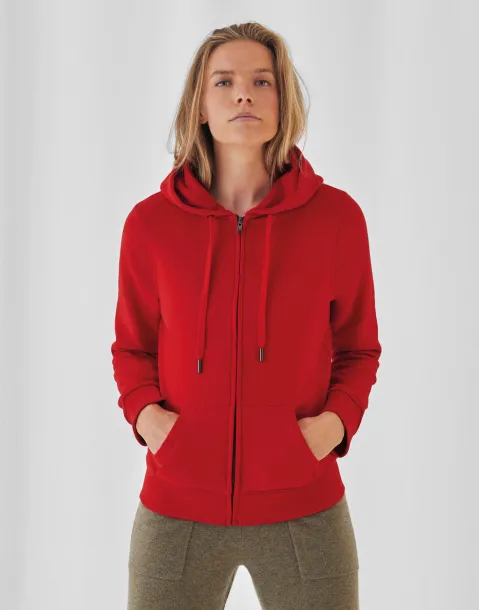 QUEEN Ženski hoodie s patentnim zatvaračem, 280 g/m² - B&C
