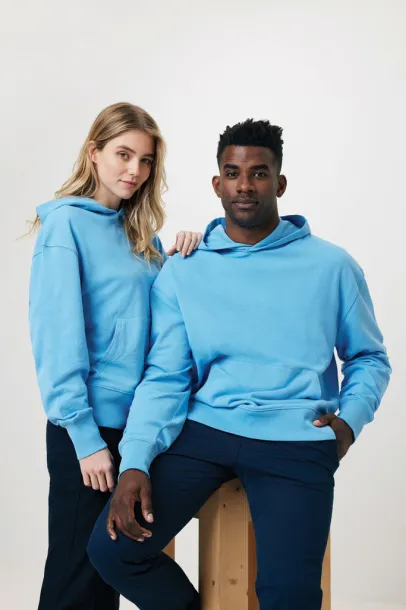  Iqoniq Yoho unisex hoodie od recikliranog pamuka, 340 g/m² - iqoniq tranquil blue