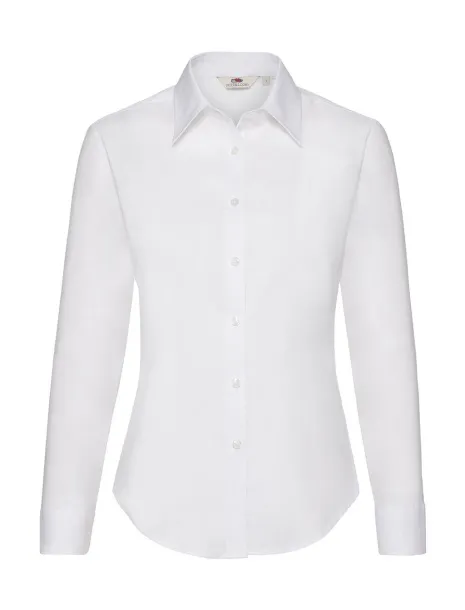  Ladies Oxford Shirt LS - Fruit of the Loom Bijela