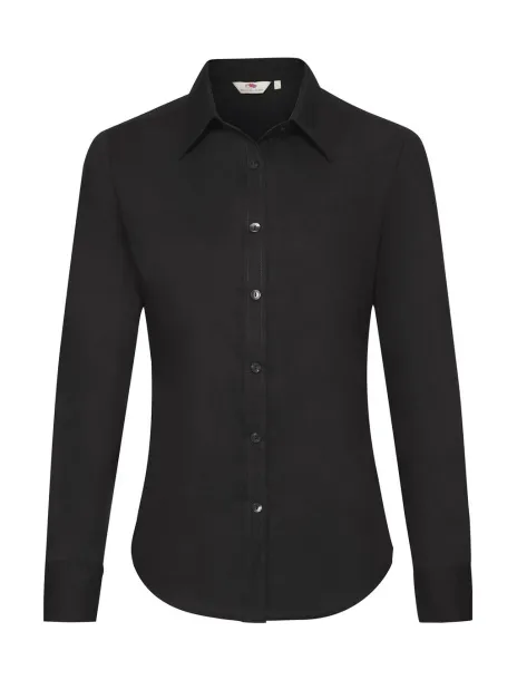  Ladies Oxford Shirt LS - Fruit of the Loom Black