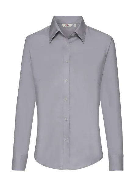  Ladies Oxford Shirt LS - Fruit of the Loom Oxford Grey